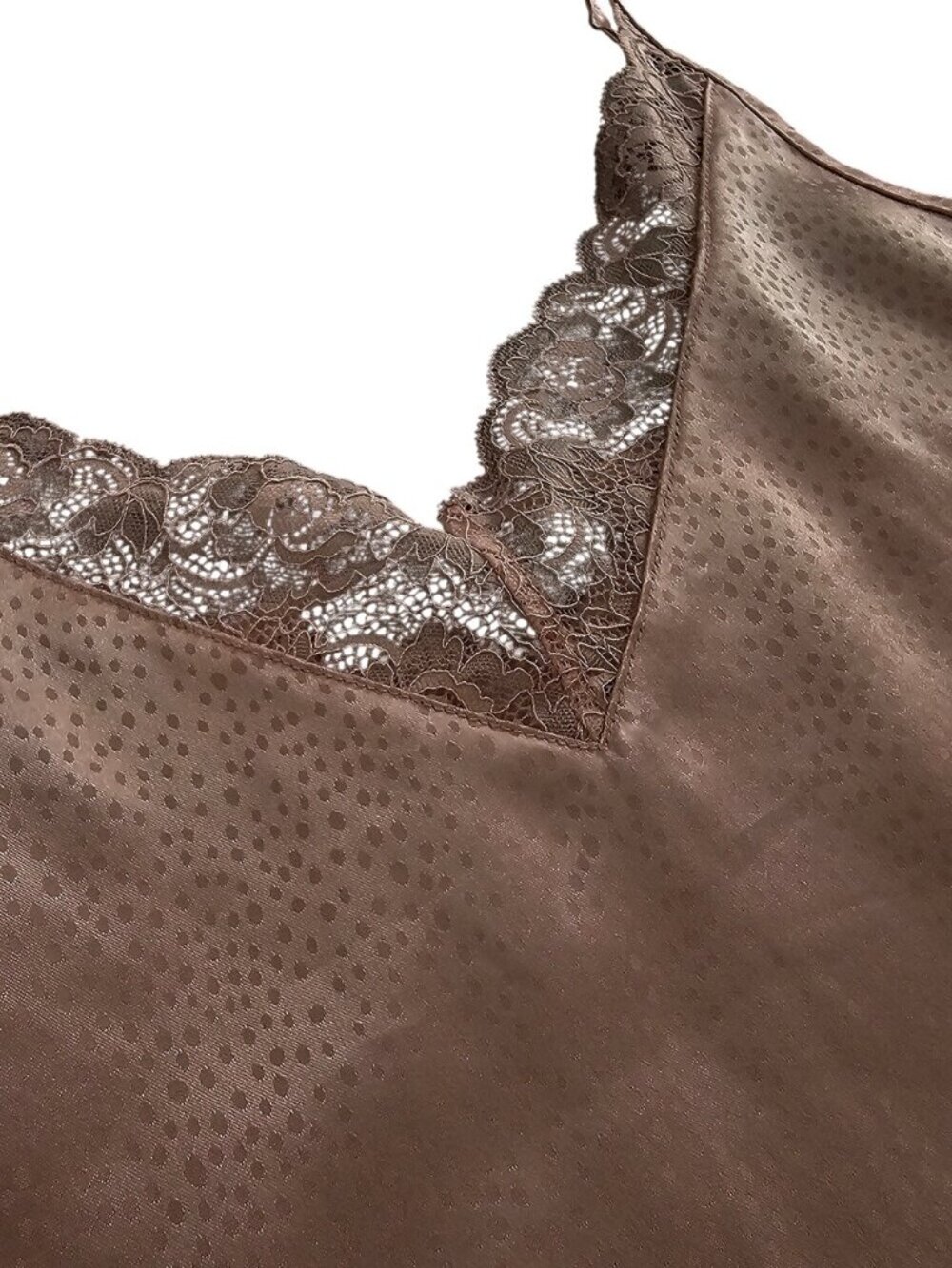 BCBGMaxAzria Satin Lace Cami & Shorts Set in Dusty Rose - Picture 4 of 15